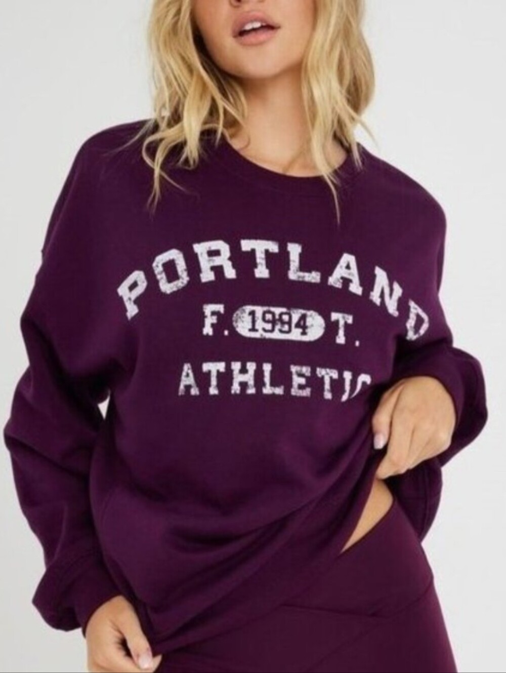 Garage Burgundy Portland Crew Neck, Women's, Size Medium